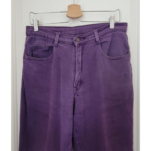 Vintage 90s JORDACHE High Waisted Tapered Leg Purple Mom Jeans Women's Sz 12 - Picture 3 of 8